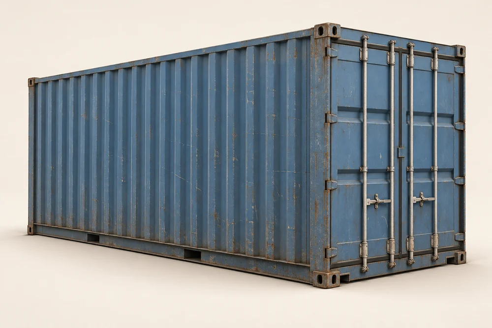 Used blue 20ft container